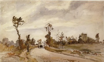 カミーユ・ピサロ Painting - サンジェルマン・ルーヴシエンヌへの道 1871年 カミーユ・ピサロ